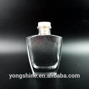nouveau design 2015 aplatie bouteille diffuseur tubulaire en verre clair - Product Image 1