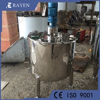 Réservoir de mélange en acier inoxydable Veste Réservoir de chauffage électrique Agitateur Mélangeur Boisson Jus Réservoir de mélange avec agitateur