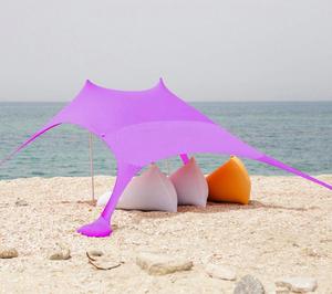 Tente de plage neuve en gros avec ancre de sable, auvent portable, abri solaire, tente de plage pop-up en tissu UV50 - Product Image 1