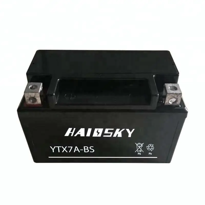 Haissky bateria carregada, para motocicleta honda cbr 250r YTX7A-BS 12v 7ah