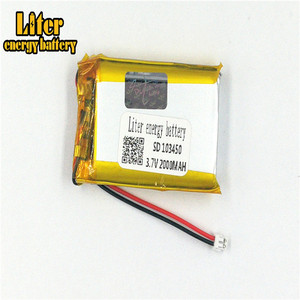 Plug 1.5-2 P 103450 lithium battery 2000 mah rechargeable Li-Polymer Battery PL LiPo battery with wires - Product Image 2