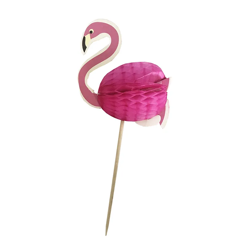 flamingo Cocktail Picks for Tropical Luau Beach Party