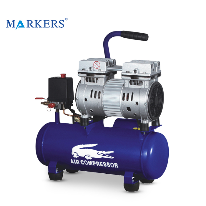 Маленький Аэрограф, бесшумный стоматологический безмасляный поршневой воздушный компрессор