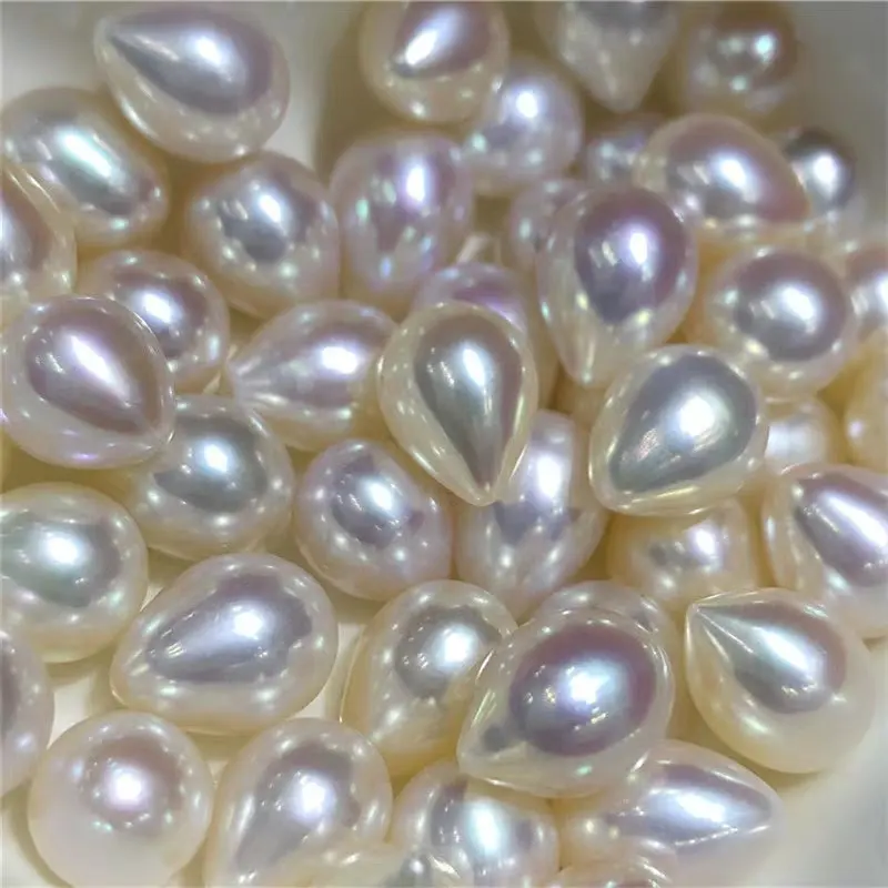 Selected top luster AAAA white 8-9 mm freshwater no hole drop pearl
