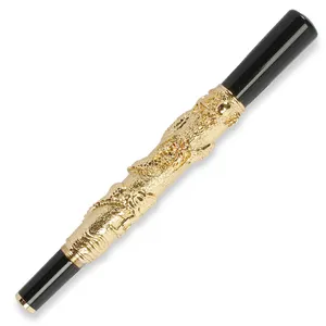 China pen factory wholesale expensive Chinese birthday business gifts unique deluxe carved jinhao dragon fountain pen