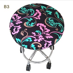 High Quality Round <strong>Stool</strong> <strong>Covers</strong> / Elastic Bar <strong>Stool</strong> <strong>Cover</strong> / Seat <strong>Cover</strong> Home Chair Slipcover Round Chair Floral Printed - Product Image 5