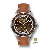 Montre Classique Populaire pour Hommes d'Affaires avec Lunette en Acier Inoxydable OEM, Faible MOQ, Montre Homme