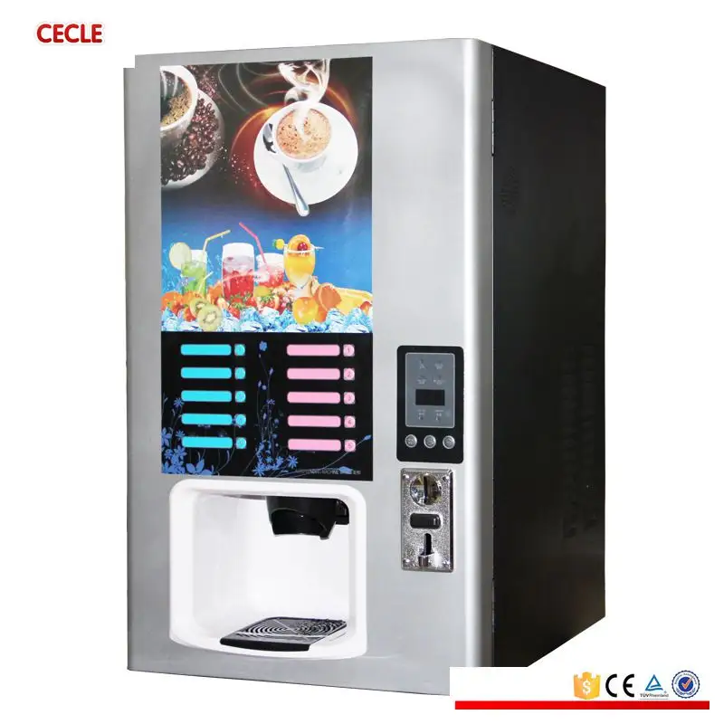 ماكينة قهوة أوتوماتيكية التجارية عملة القهوة الشاي آلة نوع الساخنة والباردة 5 الباردة 5 المشروبات الساخنة آلة
