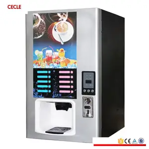 Máquina de café comercial automática tipo 5 fria, máquina de café moeda comercial máquina de chá quente e fria