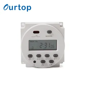 24 Stunden digitaler Zeit schalter 12V DC programmier barer Zeit schalter 15 Minuten Mini Electric Timer Schalter 16A CE LCD Mini Relais 1s