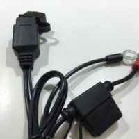 Motorrad SAE-Stecker 7,5A Sicherungshalter 8,5mm Anschlussklemme 18AWG SPT-2 Kupferleiter Stecker/Buchse Stromkabel-Set
