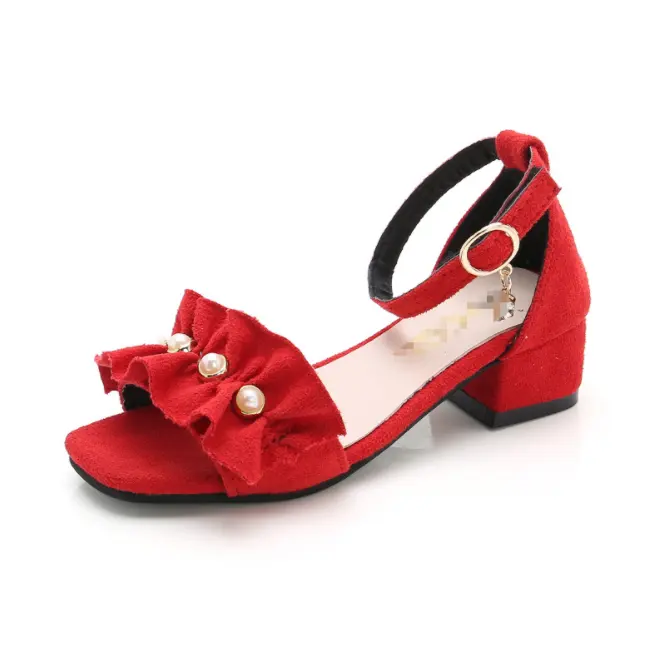 UP-0470J 2024 Kinder Mädchen Sandalen Sommer lässig niedrige Ferse Prinzessinschuhe