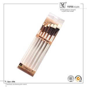 Professionnel de haute qualité 6 pièces <span class=keywords><strong>pinceau</strong></span> à poils blancs ensemble spécial <span class=keywords><strong>peinture</strong></span> à l'huile artiste pinceaux en gros - Product Image 2