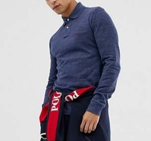 China New Style Autumn <strong>Long</strong> <strong>Sleeve</strong> Slim Fit 200g Cotton Spandex <strong>Navy</strong> Men Polo <strong>Shirt</strong> - Product Image 4