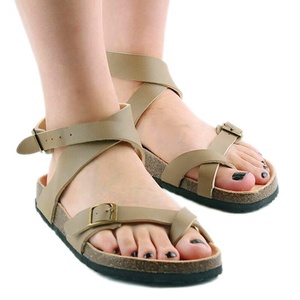 Nuovi <span class=keywords><strong>Sandali</strong></span> Estivi alla Moda per Donne e Ragazze con Cinturino alla Caviglia e Soletta con Supporto dell'Arco in <span class=keywords><strong>Sughero</strong></span> - Product Image 1