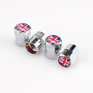 Tout nouveau 4 pièces solide <span class=keywords><strong>pneu</strong></span> voiture Logo roue Valve tiges bouchons noir Fine <span class=keywords><strong>pneu</strong></span> de voiture - Product Image 4