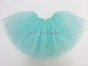 2017 nouveau style et mode bébé filles ballet tutu <span class=keywords><strong>mini</strong></span> <span class=keywords><strong>jupe</strong></span> avec or perle décoration - Product Image 4