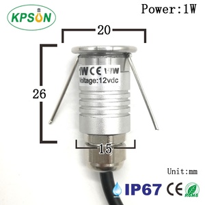 12 V Étanche 1 W IP67 Mini A MENÉ LA Lumière Souterraine Cour Spot Paysage Éclairage <span class=keywords><strong>Terrasse</strong></span> - Product Image 3