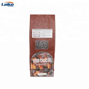 Bolsa de embalaje de carbón de papel Kraft de doble capa con impresión personalizada 4kg <span class=keywords><strong>5kg</strong></span> para briquetas de carbón - Product Image 2