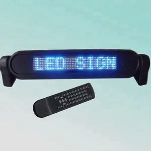 CE RoHS Portable 12V P4.6mm 7X50pixel Biru Bergulir Dot Matrix DIP Display LED Papan untuk Bus dengan Remote kontrol