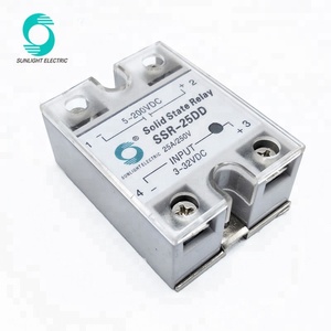 SSR-25DD Zero Crossing 25amp 3-32VDC Input 5-60VDC Output DC-DC Single Phase SSR Solid State Relay - Product Image 2