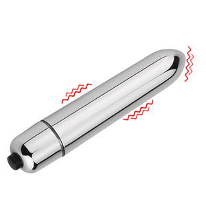 Mini Vibratore Proiettile Argento per Donne, Giocattolo Erotico per Punto G, Massaggiatore Tascabile per Sesso Lesbico e Vaginale - Product Image 1