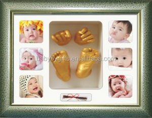Venta caliente diy regalos recién nacidos del bebé accesorio marco <span class=keywords><strong>de</strong></span> yeso en polvo para bebés y huella kit - Product Image 2
