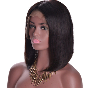 Venta caliente cutícula alineados Pixie corto virgen 360 peluca humano Real brasileño pelo Bob peluca delantera del cordón 360 - Product Image 2