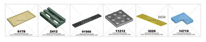 DELO (16 COULEURS) Pièces en vrac pour bricolage, blocs de construction MOC 1x4 pour enfants, briques de construction en plastique ABS, jouets 1*4, tuiles 1x4 (N°2431) - Product Image 4