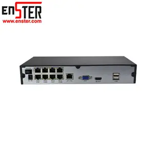 Enster 8ch 2MP CCTV Camera NVR With Embedded LINUX Full HD Network Backup, USB Hard Disk, USB SATA Burner Wifi Poe NVR