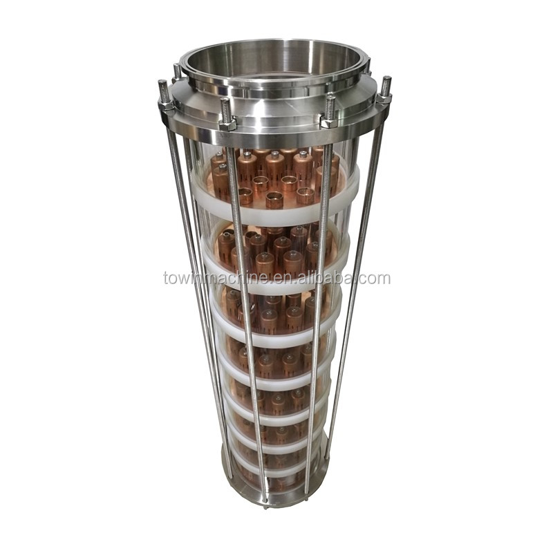 8 в 8 пластин стеклянная медная пузырьковая пластина в колонне дистиллятора