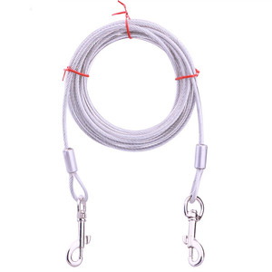 Perro lazo de cable juego, doble correa de perro y perro de la cadena del acero inoxidable - Product Image 3