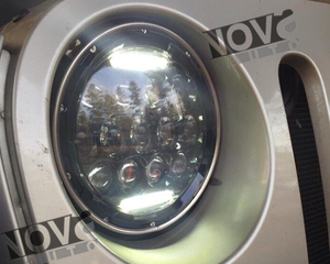 Nueva llegada 7 "Ronda coche LED luz de conducción del trabajo 7 pulgadas 75 W LED para el carro campo a través SUV <span class=keywords><strong>J</strong></span> - Product Image 3