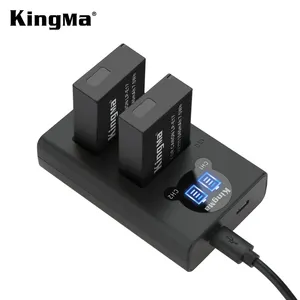 KingMa LP-E17 البطارية و شاشة الكريستال السائل المزدوج شاحن بطارية كيت ل EOS 77D ، M3 ، M5 ، M6 ، المتمردين T6i ، T6s ، T7i كاميرات