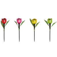 Bâton lumineux solaire de jardin, décoration florale en forme de tulipe, lumière solaire extérieure, lampe solaire de jardin, lumière LED solaire de jardin