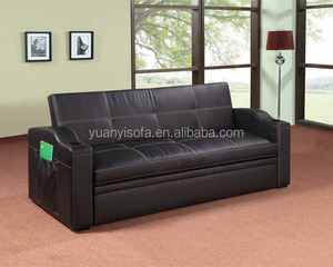 YB2222 Hiện Đại Đa Mục Đích Gấp <span class=keywords><strong>Futon</strong></span> Da Sofa Giường Với Cup Chủ - Product Image 3