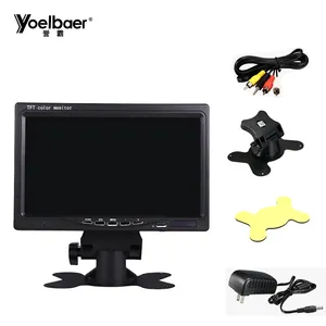 Yoelbaer TOP Quality AV HD MI VGA 1024P Foldable Bus TV 7'' inch Car LCD Monitor