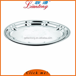 Libre de <span class=keywords><strong>la</strong></span> muestra de color plata precio barato de acero inoxidable bandeja de comida - Product Image 4