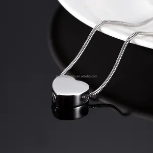 Jizd9942 उत्कीर्णीय खाली दिल दाह संस्कार आकर्षण हार के लिए उच्च पॉलिश स्टेनलेस स्टील स्मारक गहने - Product Image 1