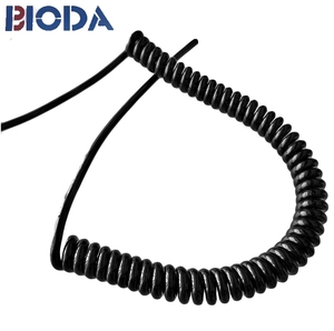 Personalizado negro 2 core PVC <span class=keywords><strong>cable</strong></span> <span class=keywords><strong>espiral</strong></span> <span class=keywords><strong>cable</strong></span> primavera para equipos médicos - Product Image 5