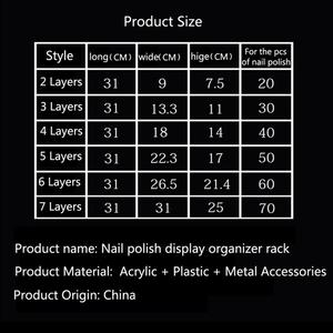 5 Layers Nail Polish Rack <strong>Plastic</strong> Nail Gel Standing <strong>Shelf</strong> - Product Image 4
