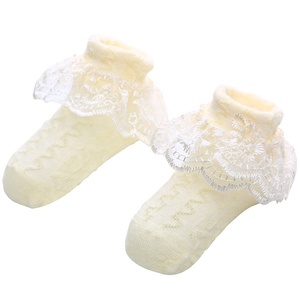 Pretty Big Flower <strong>Lace</strong> Ruffle Cotton Baby <strong>Socks</strong> - Product Image 6