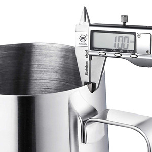 Pichet à <span class=keywords><strong>lait</strong></span> en acier inoxydable, de 600ml, avec thermomètre intégré, adapté au café, au Latte et <span class=keywords><strong>Cappuccino</strong></span> - Product Image 3