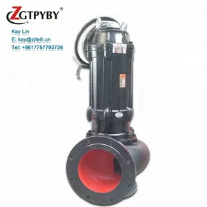 WQ submersible trash water pump for wastewater sewage pump guide rail system