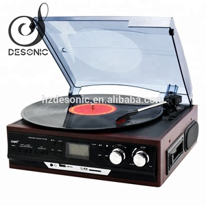 Desonic Vinyl LP Ghi Bàn Xoay Máy Nghe Nhạc Cassette AM FM Đài Phát Thanh <span class=keywords><strong>USB</strong></span>/SD Máy Nghe Nhạc BT Được Xây Dựng Trong Loa Aux- trong - Product Image 2
