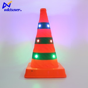 Glow in <span class=keywords><strong>the</strong></span> dark led licht leitkegel mit reflexstreifen - Product Image 3