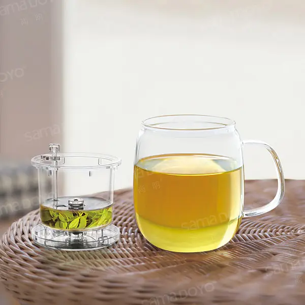 Hot Sale Samadoyo Single Serve Teekannen Moderne Büro Teekanne Transparente Glas Teekanne mit Filter für die Herstellung von Tee