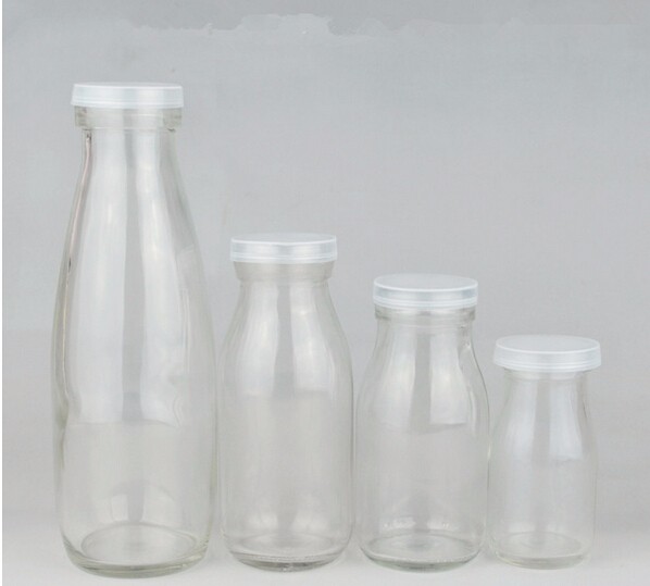 500ml Clear Glass Food Grade Milk Juice Water Glass Bottle Storage Bottle
