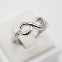 Mode Argent Infini Arc En Acier Inoxydable Chevalière Bague 8 Bijoux