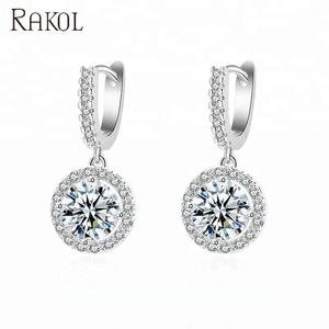 RAKOL EP320 Cubic Zirconia Clip-On <strong>Earrings</strong> Rhodium Plated Trendy Luxury Ear <strong>Cuff</strong> - Product Image 1